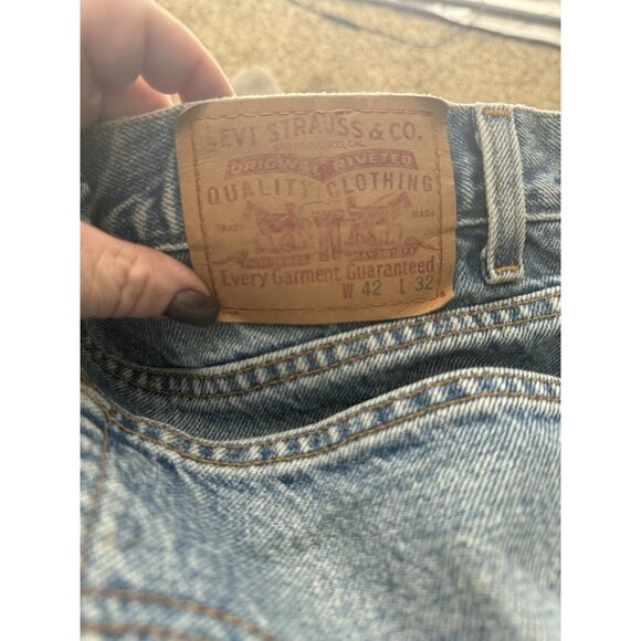 Levis Vintage Mens Straight Leg Relaxed Jeans 42X32 (act 41X32) - Picture 3 of 13